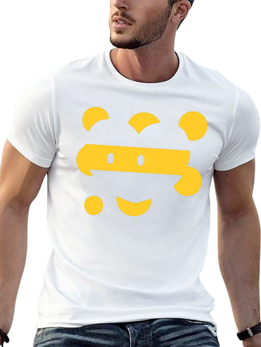 Funky Graphic Tee - Yellow Bear Design
