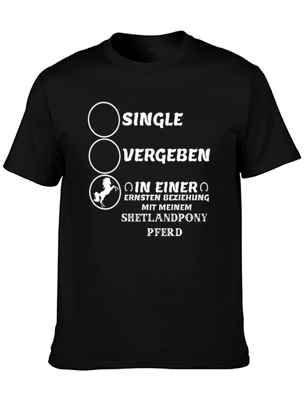 Single Shetlandpony Pferd T-Shirt