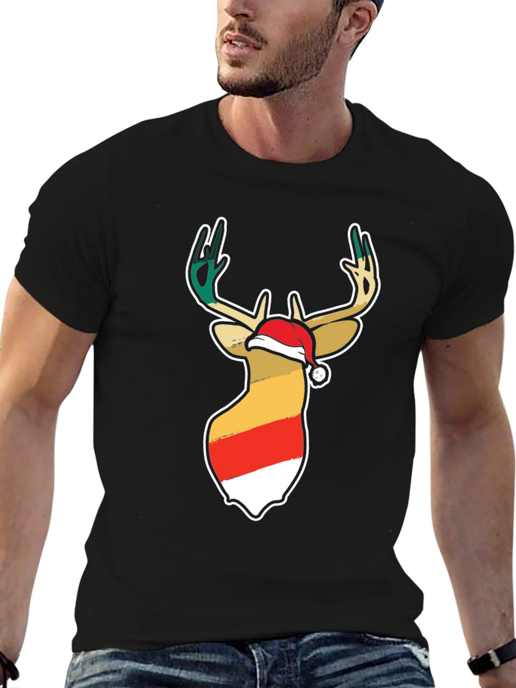 Festive Deer Christmas T-Shirt