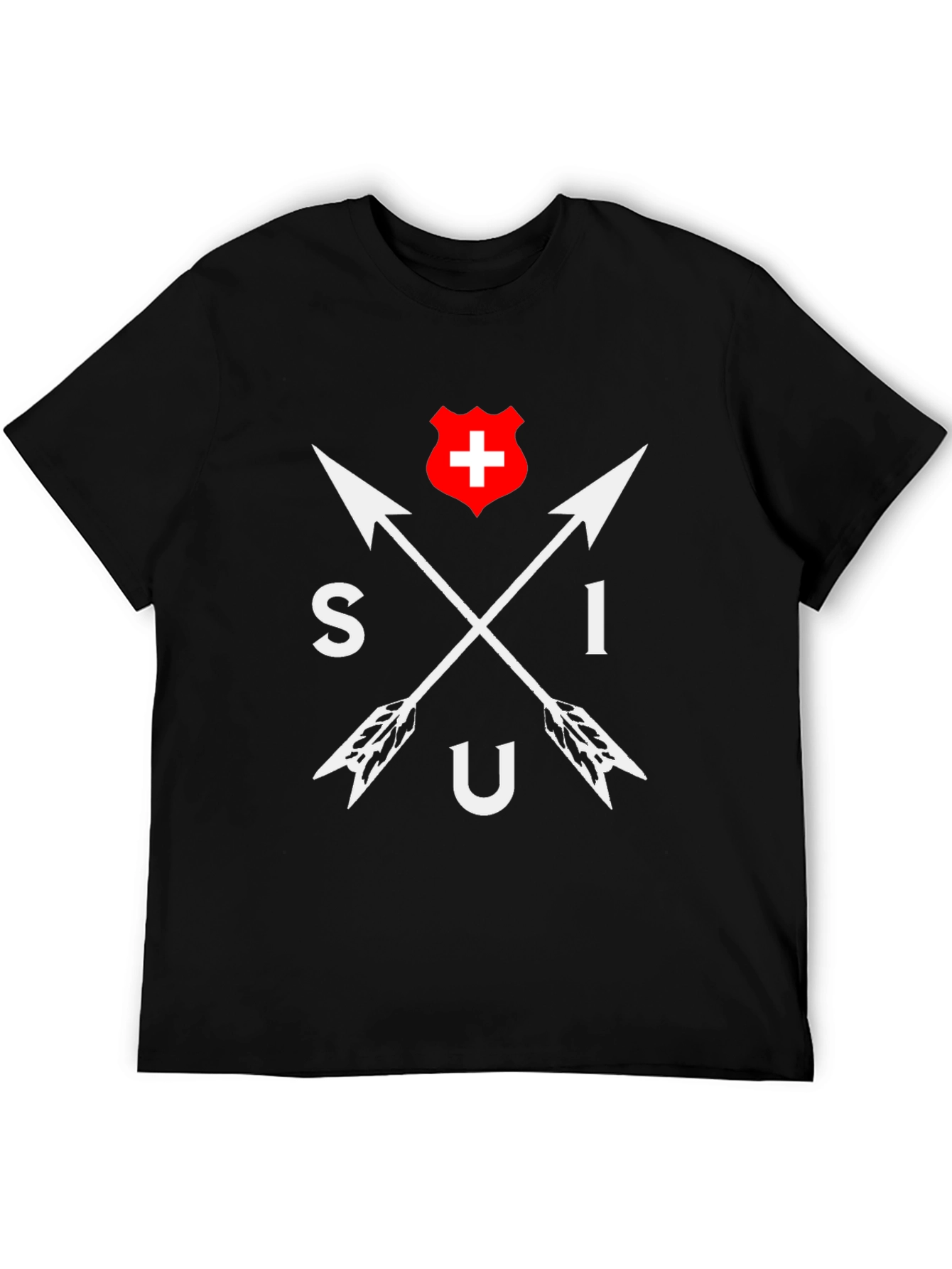 SIU Switzerland Arrow T-Shirt - Black Cotton Tee