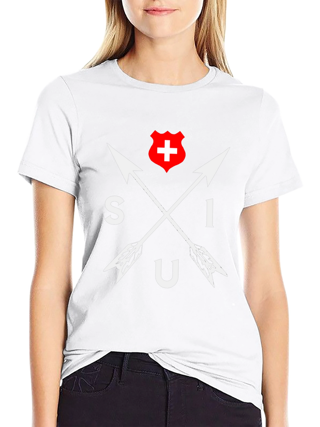 SIU Switzerland Arrow T-Shirt - Black Cotton Tee