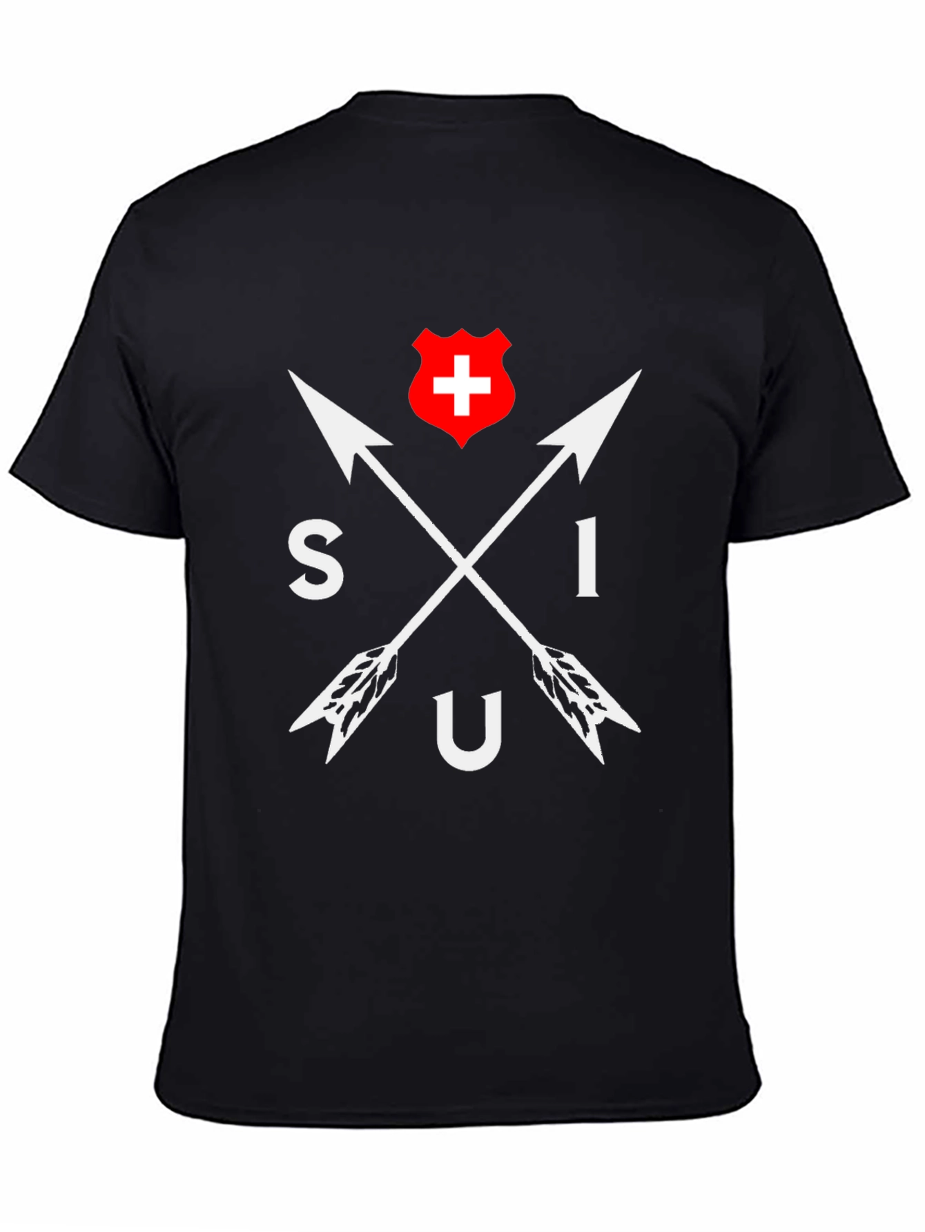 SIU Switzerland Arrow T-Shirt - Black Cotton Tee