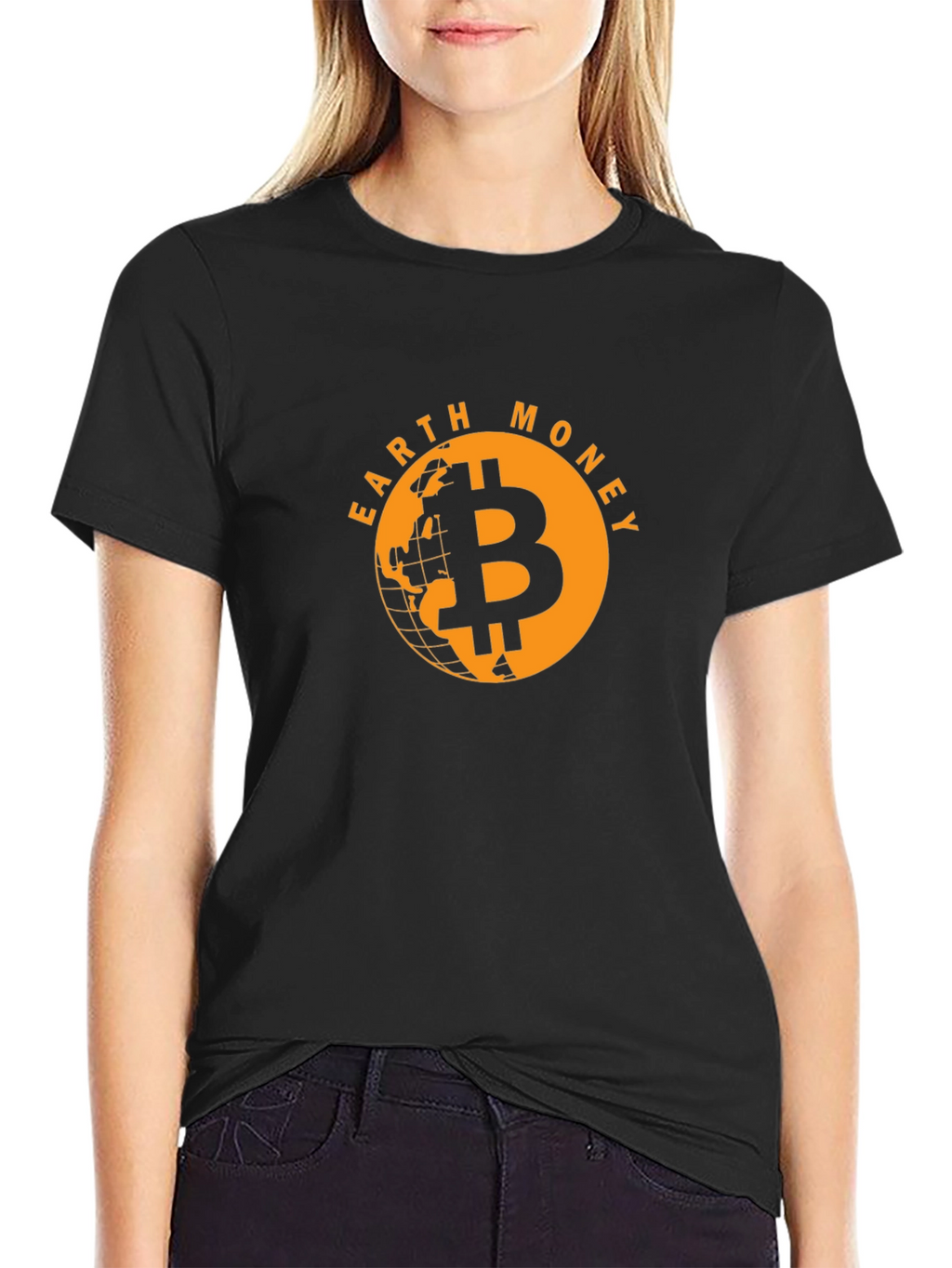 Earth Money Bitcoin T-Shirt - Black