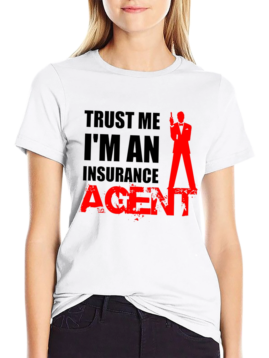 Trust Me Im An Insurance Agent Black T-Shirt
