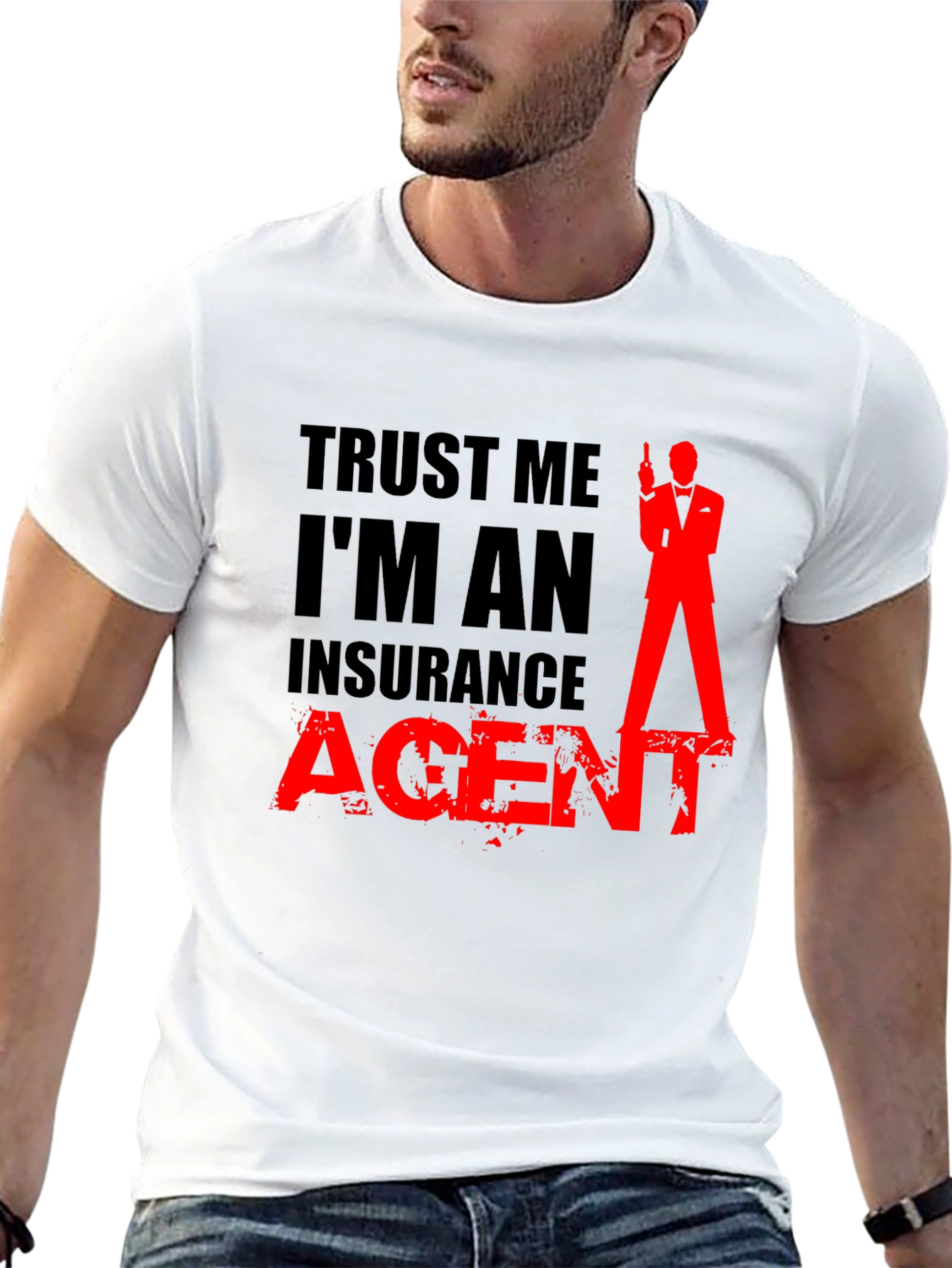 Trust Me Im An Insurance Agent Black T-Shirt