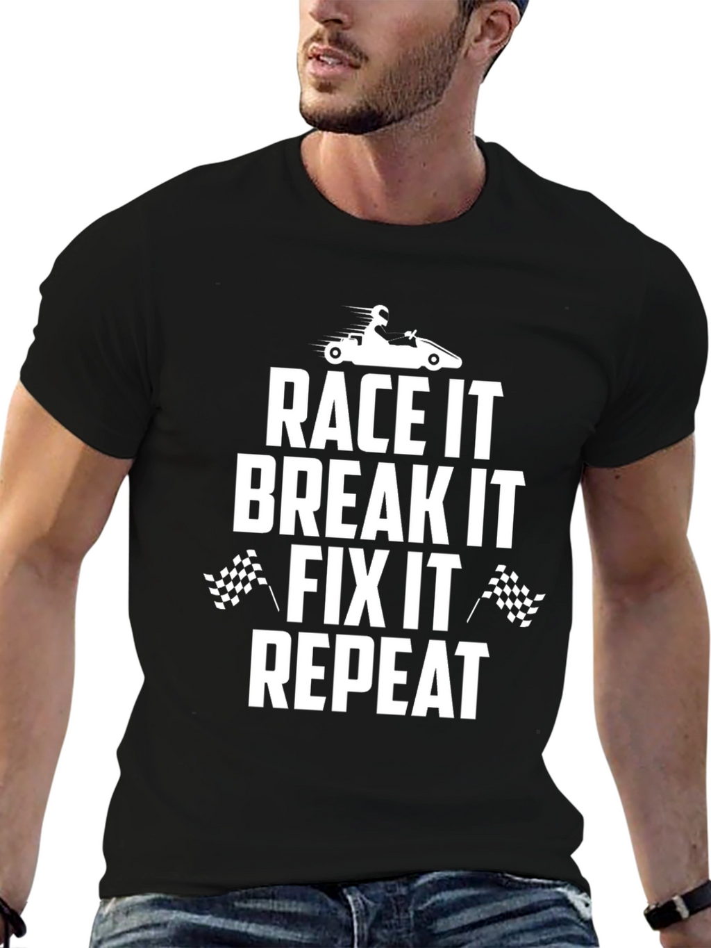 Race It Break It Fix It Repeat Graphic Tee
