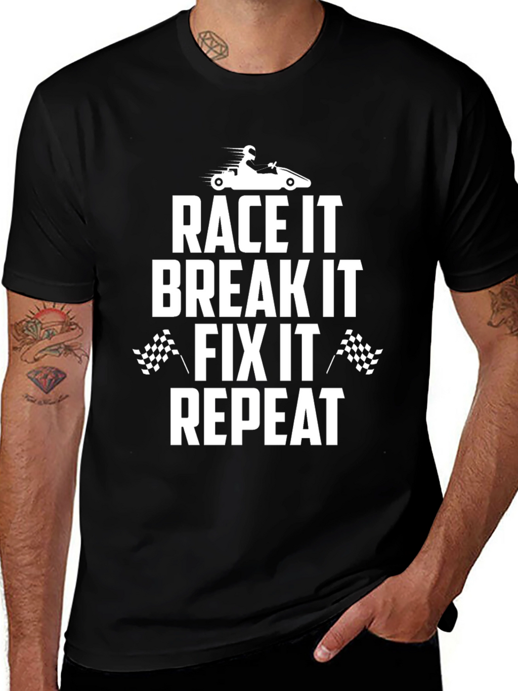 Race It Break It Fix It Repeat Graphic Tee