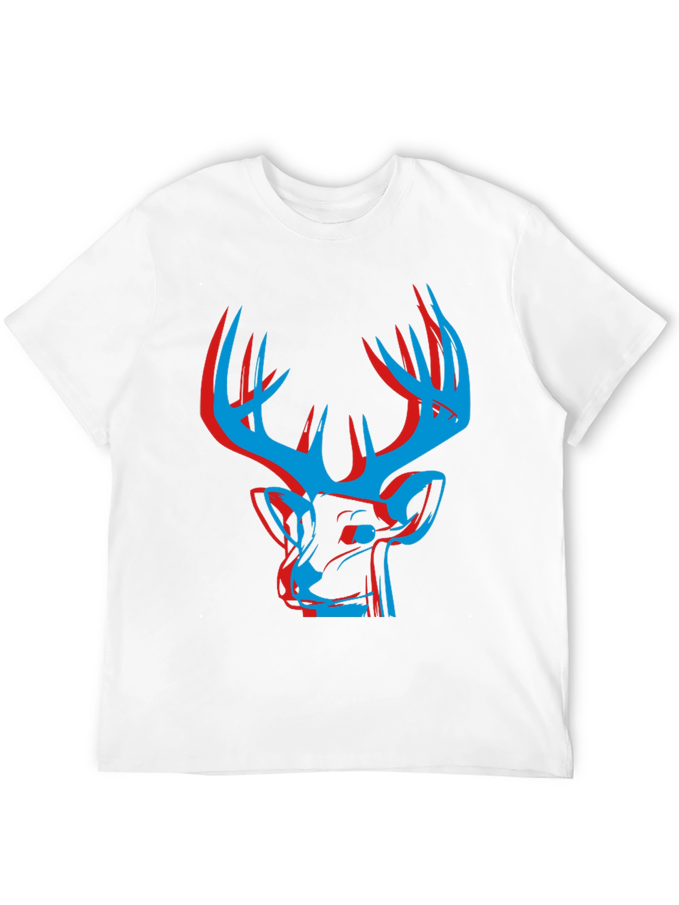 Modern Deer Graphic Tee - Black