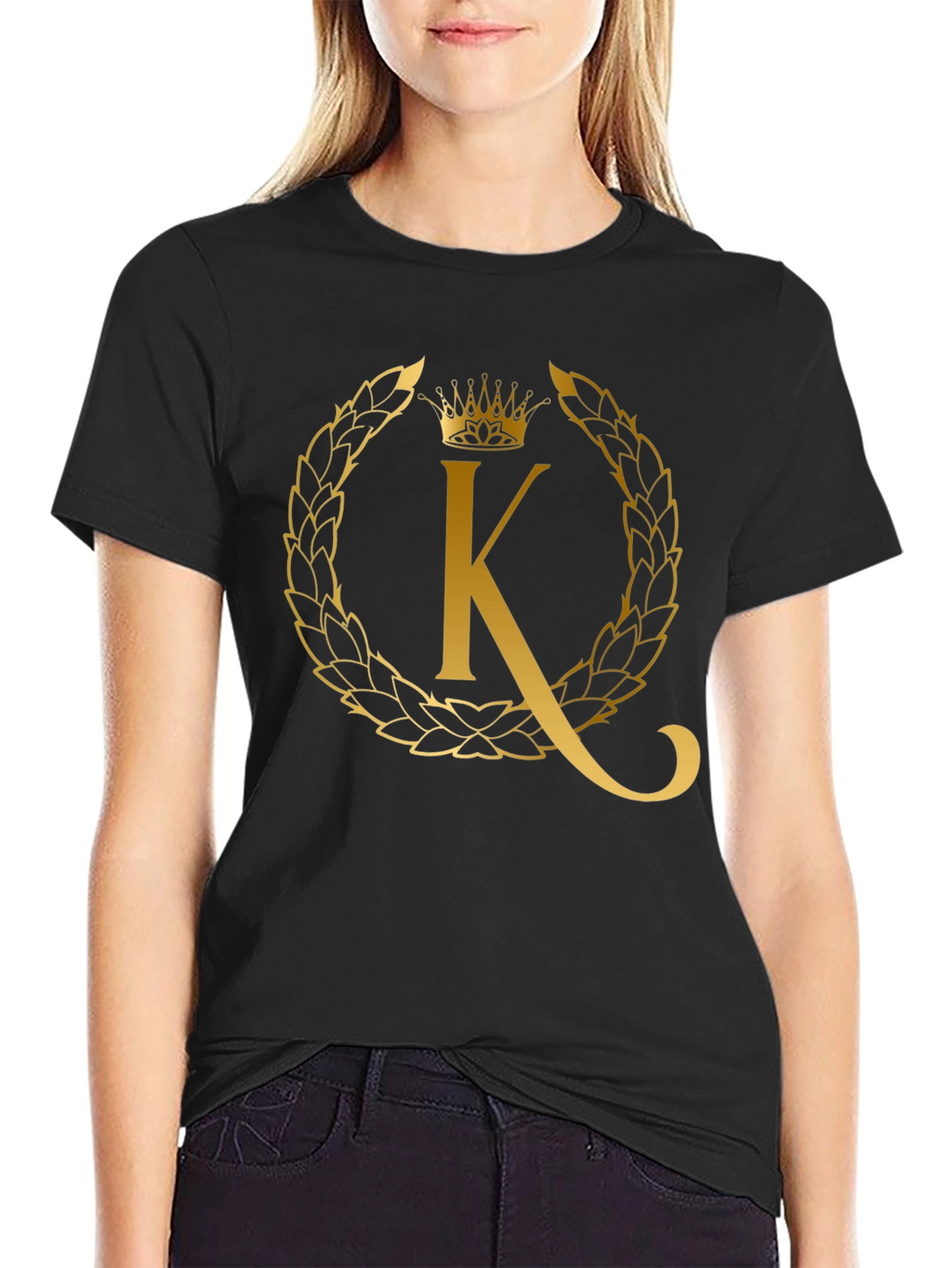Golden K Crown Tee - Stylish Mens Graphic T-Shirt