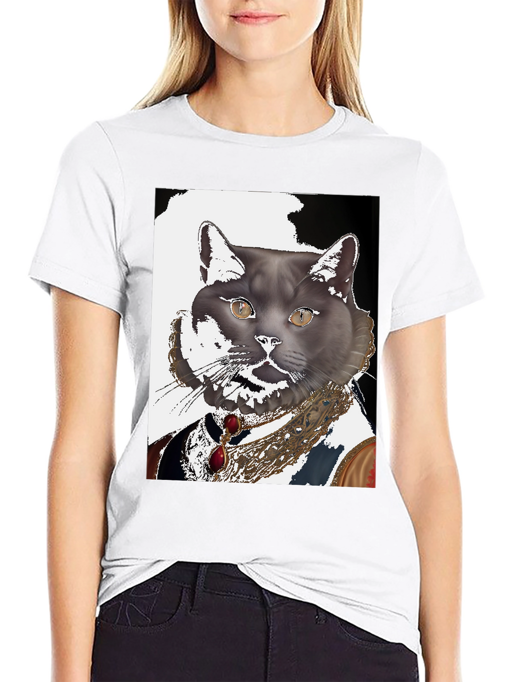 Regal Cat Portrait T-Shirt