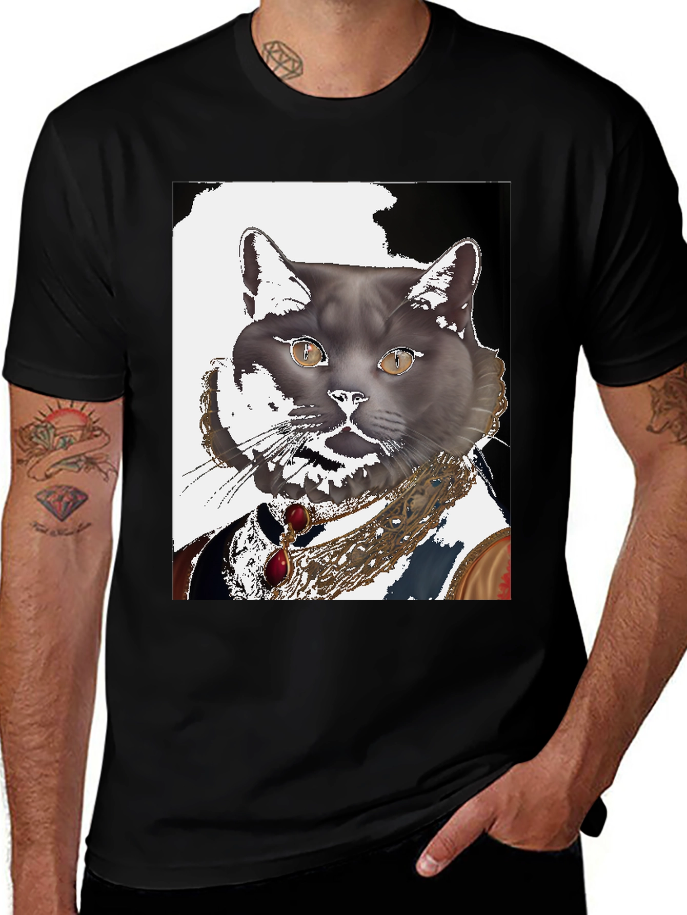 Regal Cat Portrait T-Shirt
