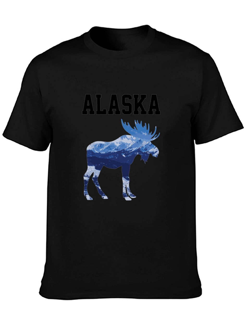 Alaska Moose Graphic Print T-Shirt