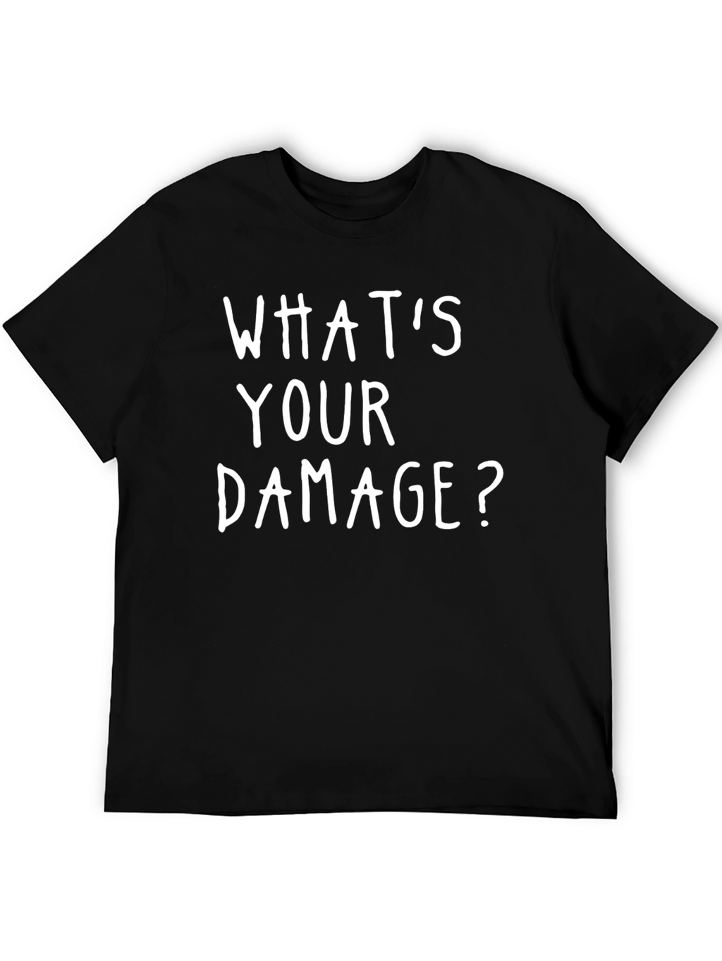 Whats Your Damage? Black Graphic T-Shirt
