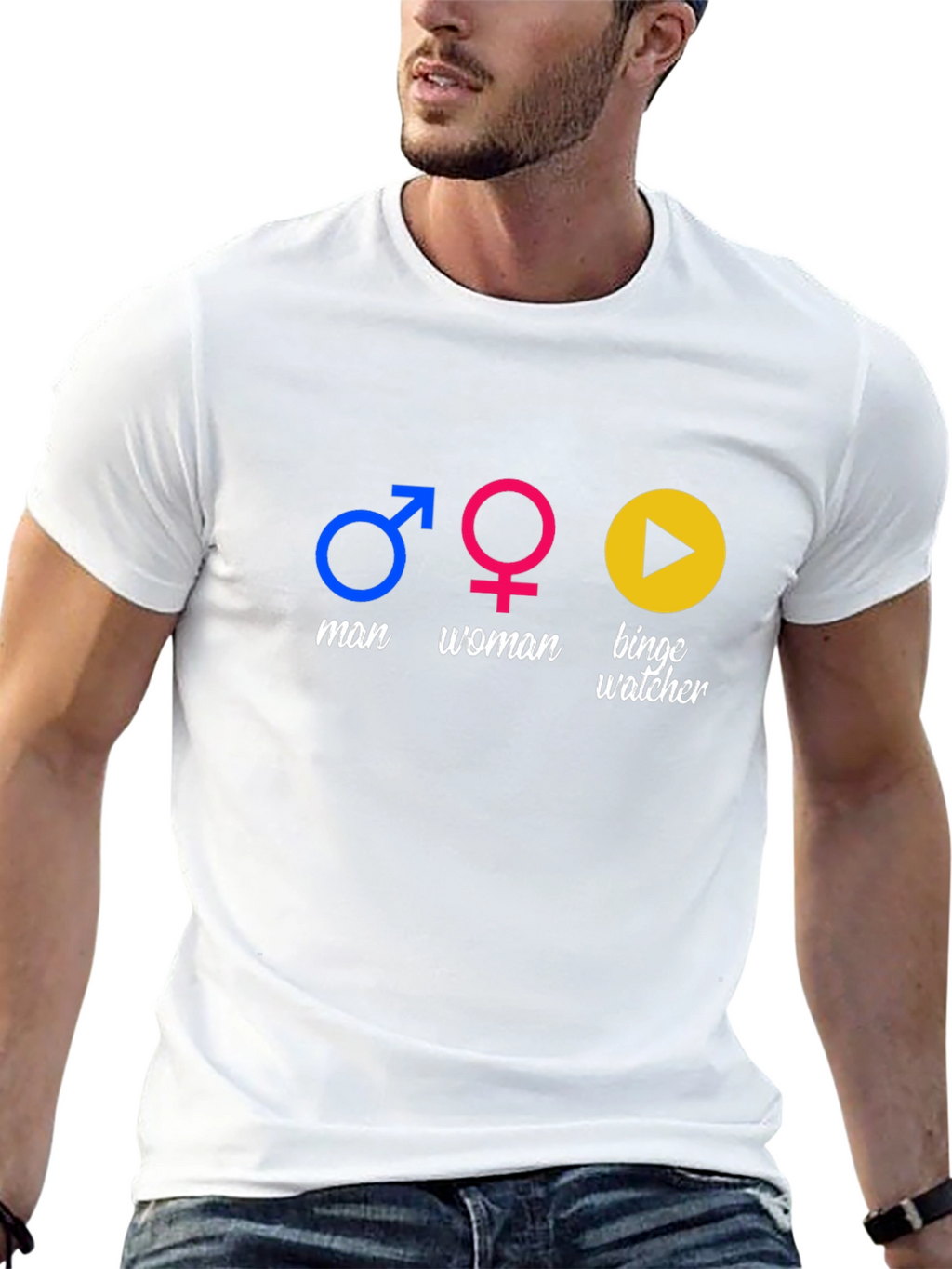 Funny Man Woman Binge Watcher T-Shirt