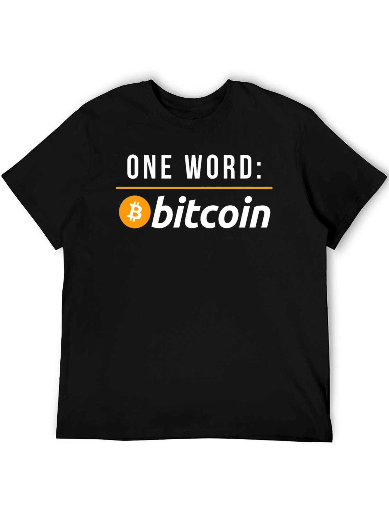 One Word: Bitcoin Graphic Tee - Crypto Enthusiast Shirt