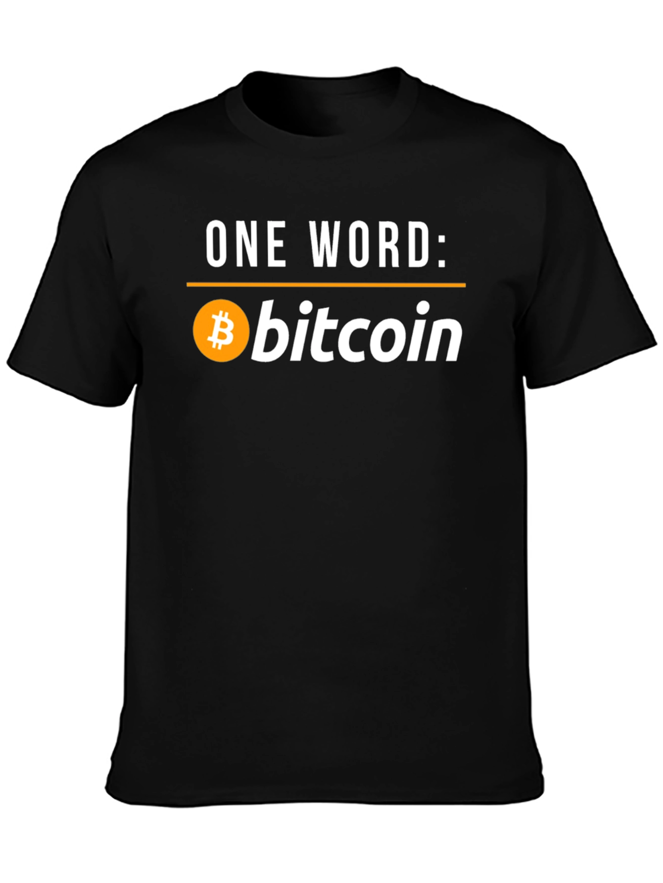 One Word: Bitcoin Graphic Tee - Crypto Enthusiast Shirt
