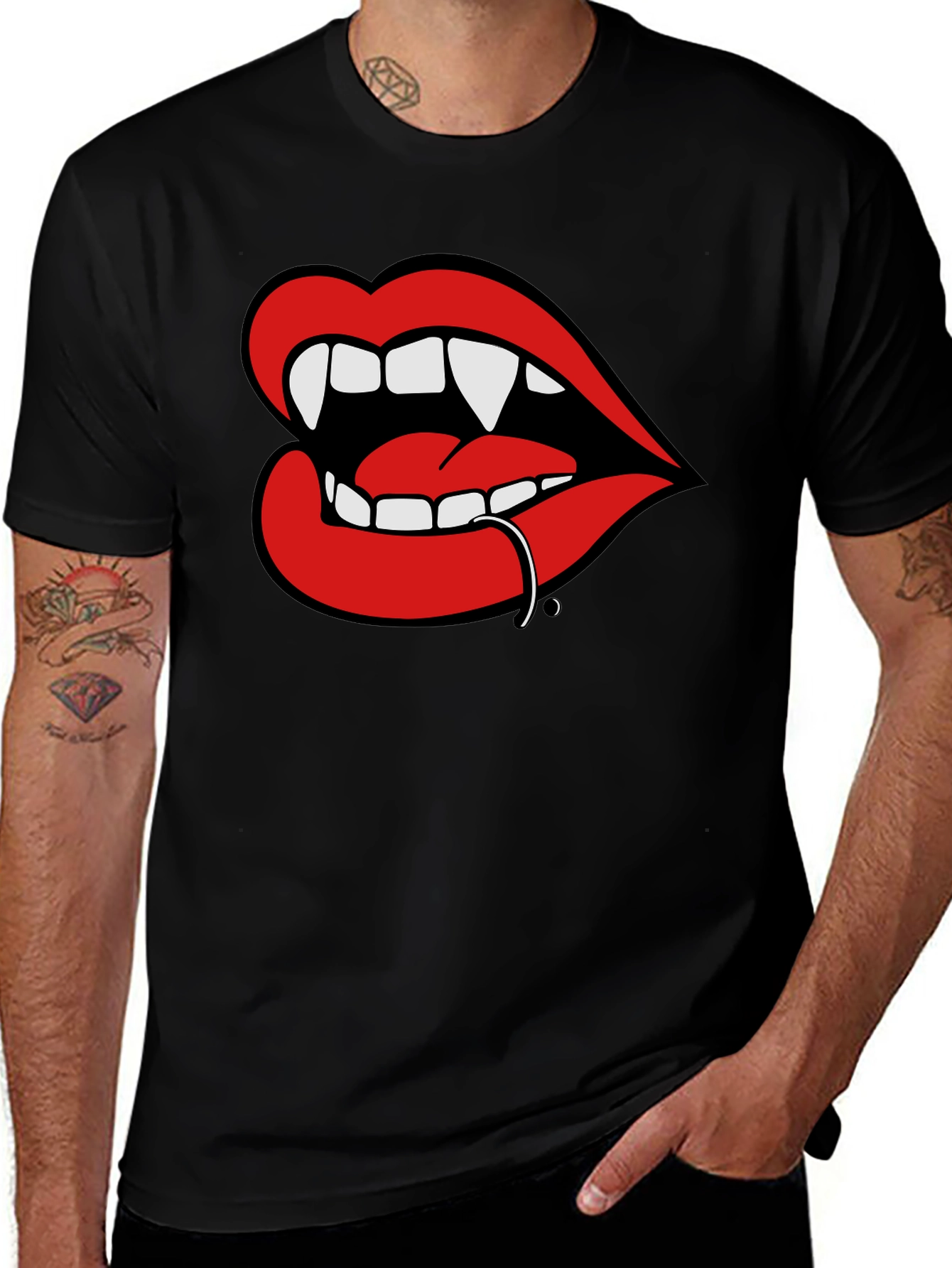 Vampire Lips T-Shirt: Bold Graphic Tee