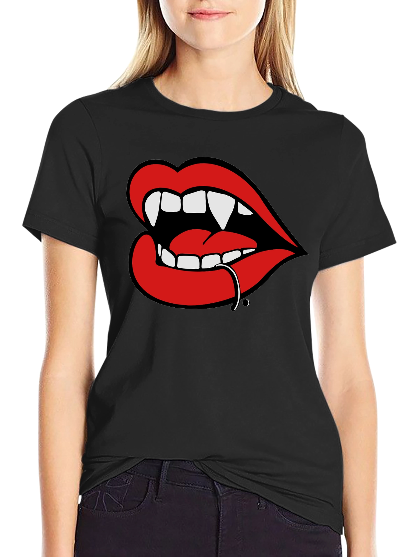 Vampire Lips T-Shirt: Bold Graphic Tee