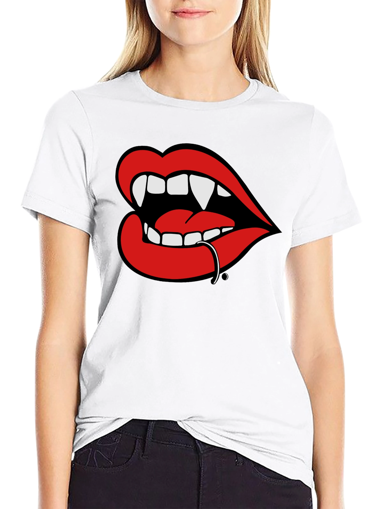 Vampire Lips T-Shirt: Bold Graphic Tee