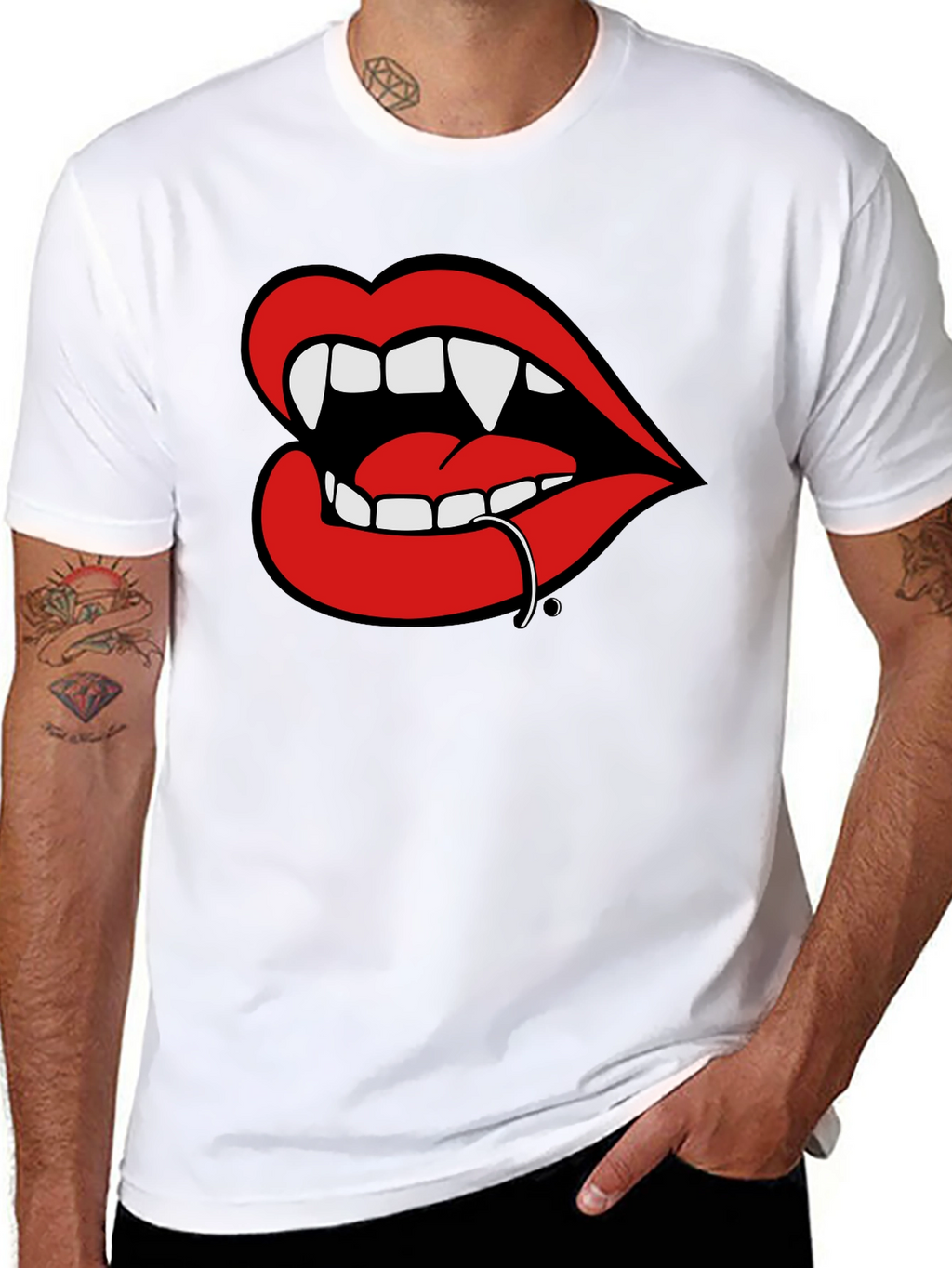Vampire Lips T-Shirt: Bold Graphic Tee