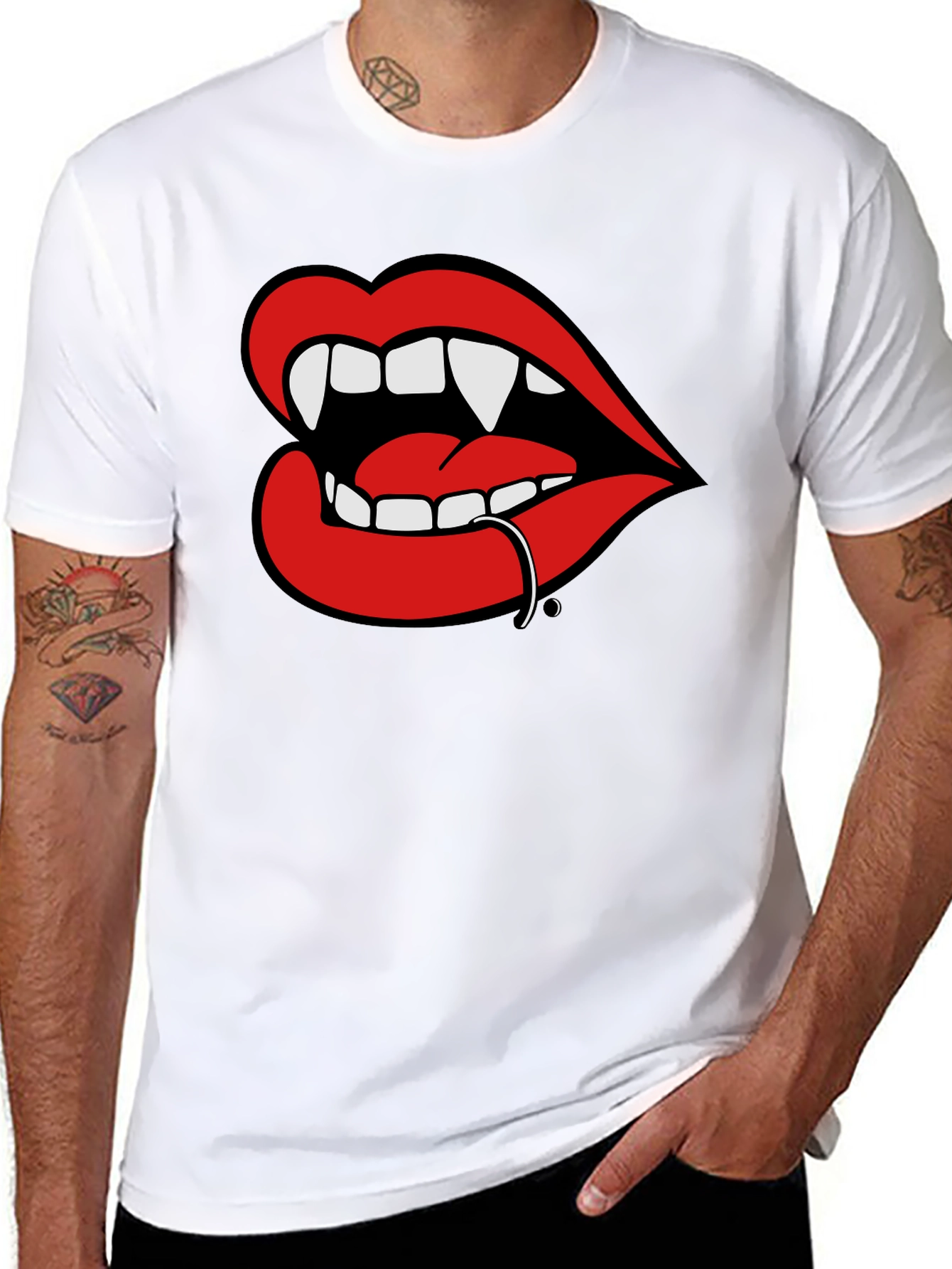Vampire Lips T-Shirt: Bold Graphic Tee