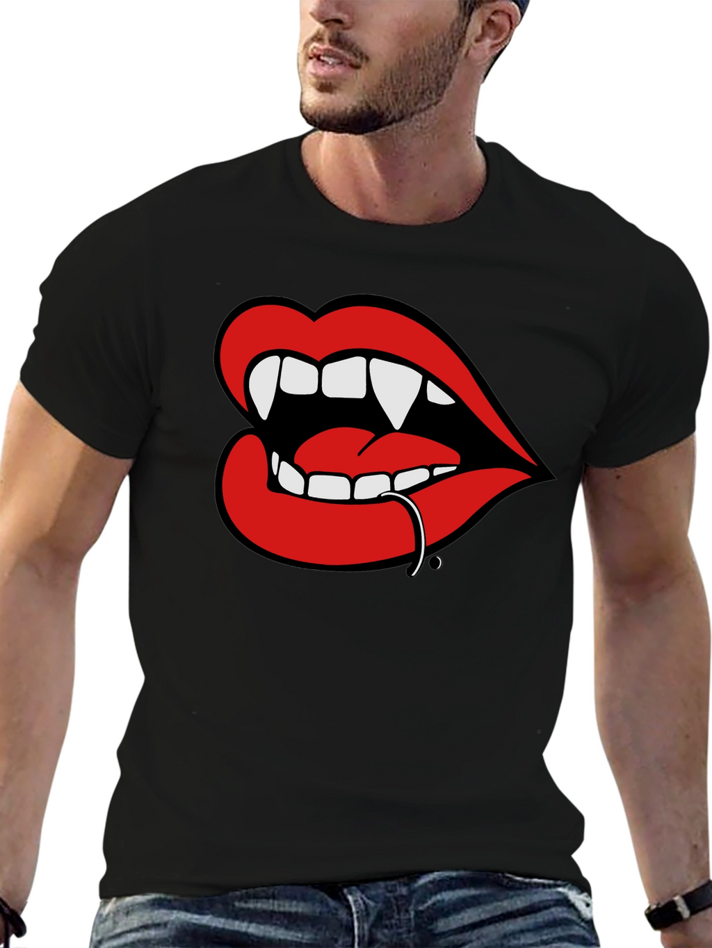 Vampire Lips T-Shirt: Bold Graphic Tee