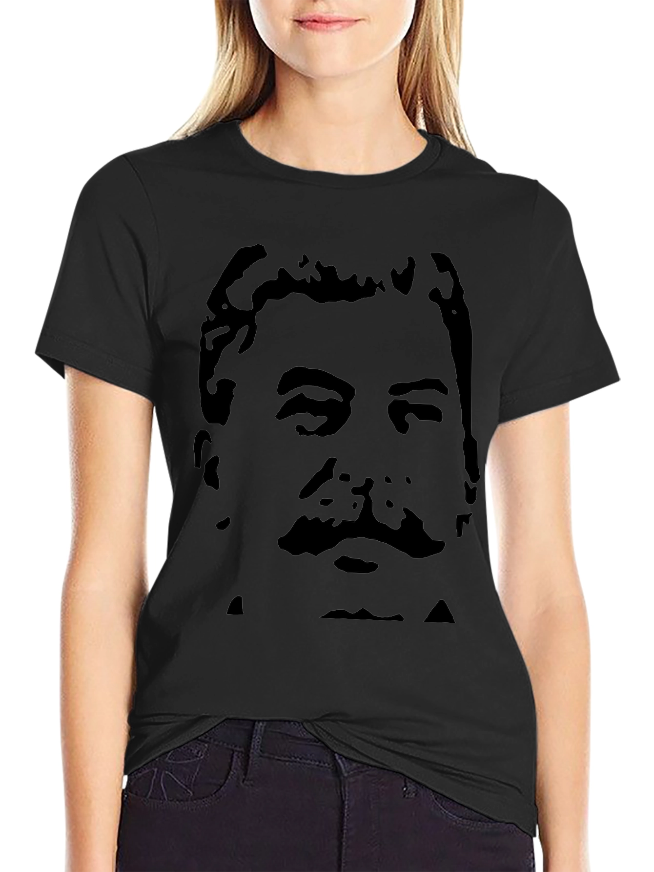 Stalin Portrait Black T-Shirt