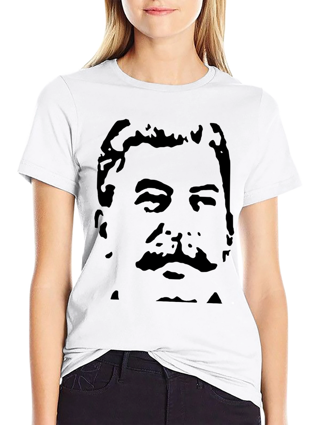 Stalin Portrait Black T-Shirt