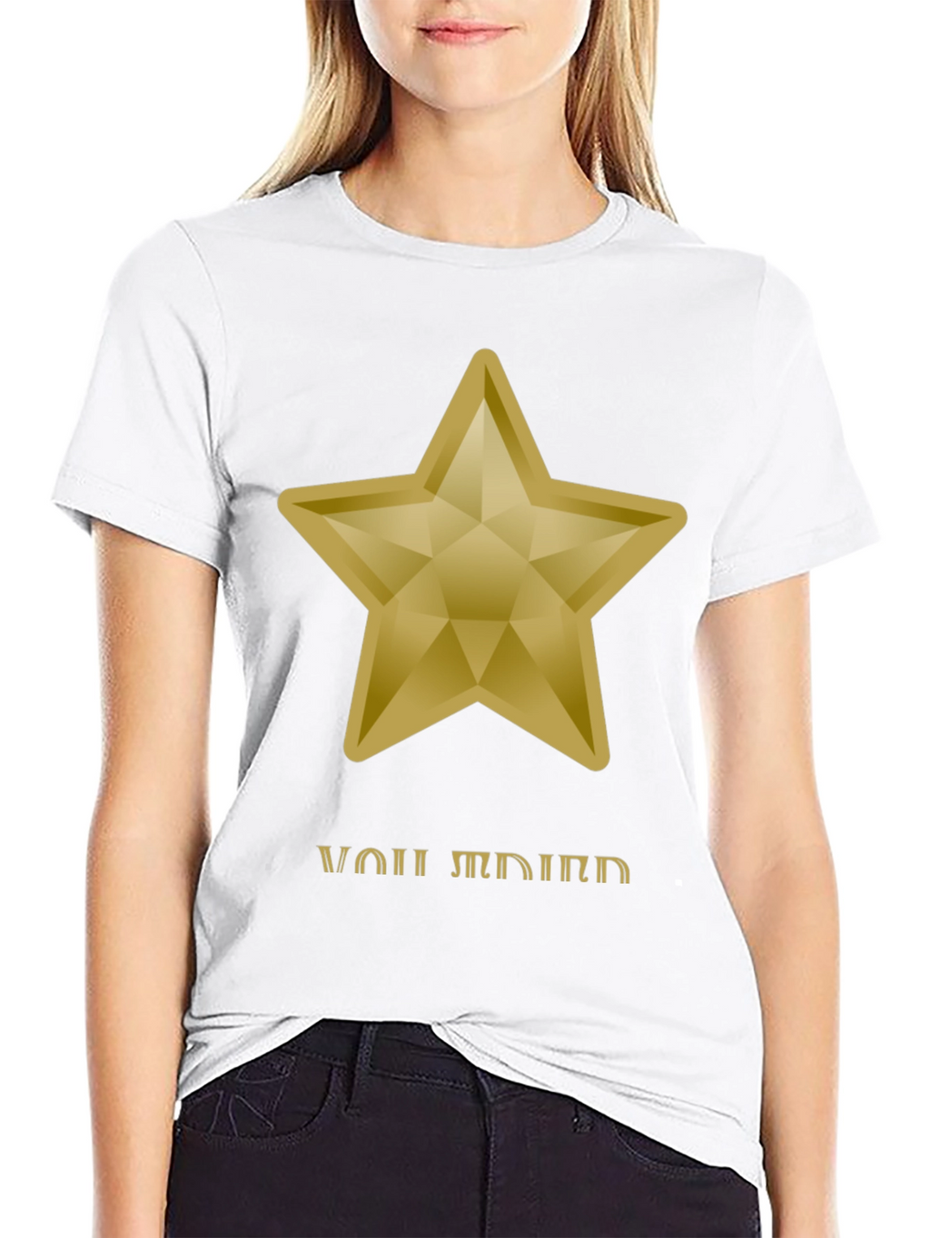 Gold Star Graphic Tee - You Shine Bright!