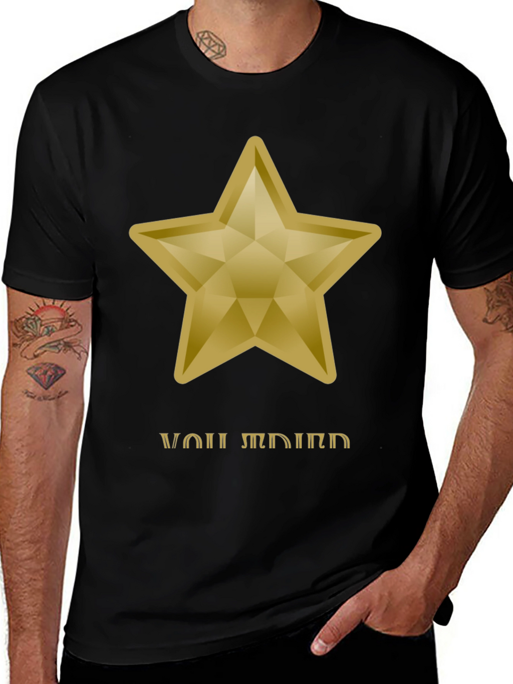Gold Star Graphic Tee - You Shine Bright!