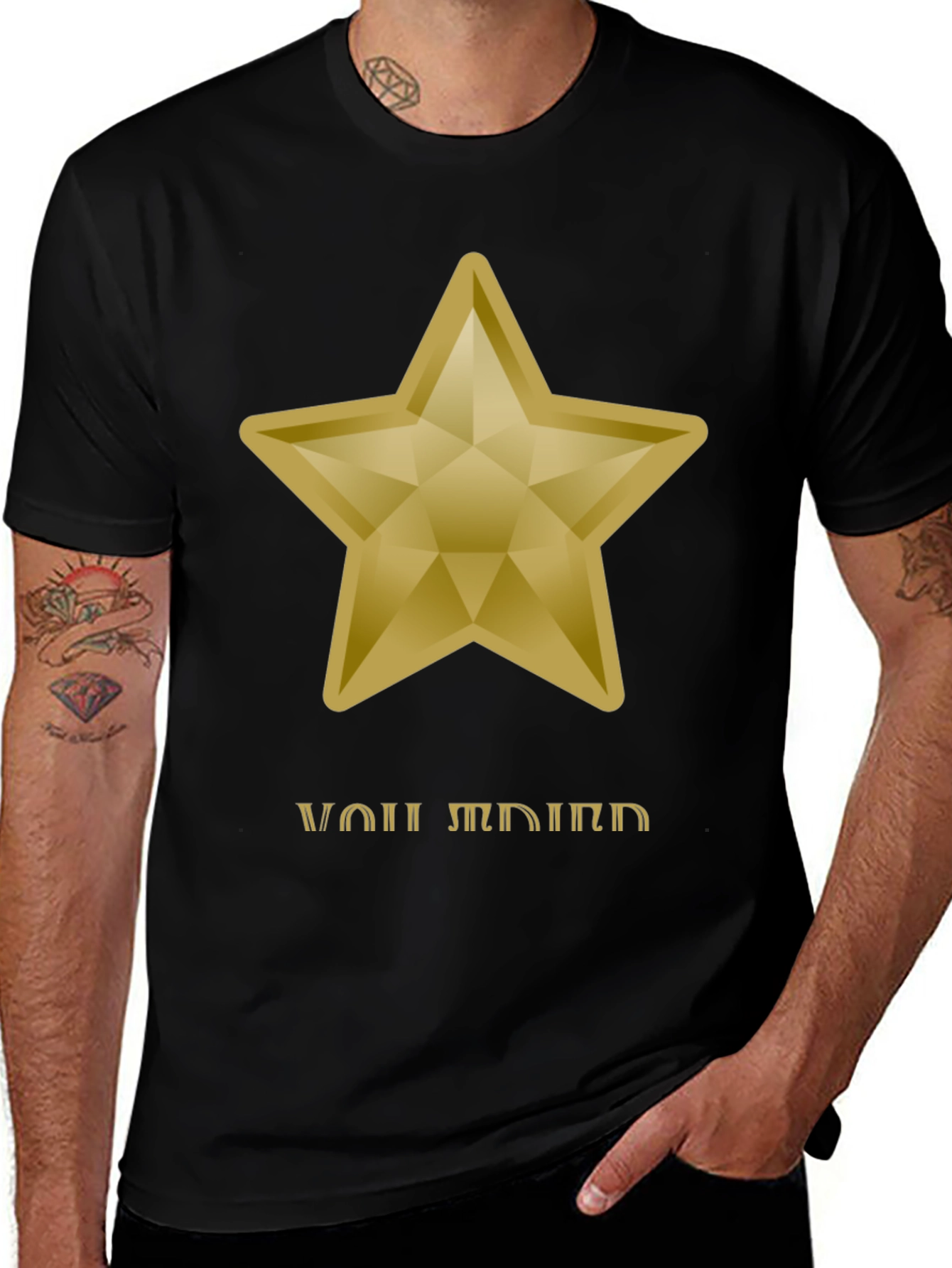 Gold Star Graphic Tee - You Shine Bright!