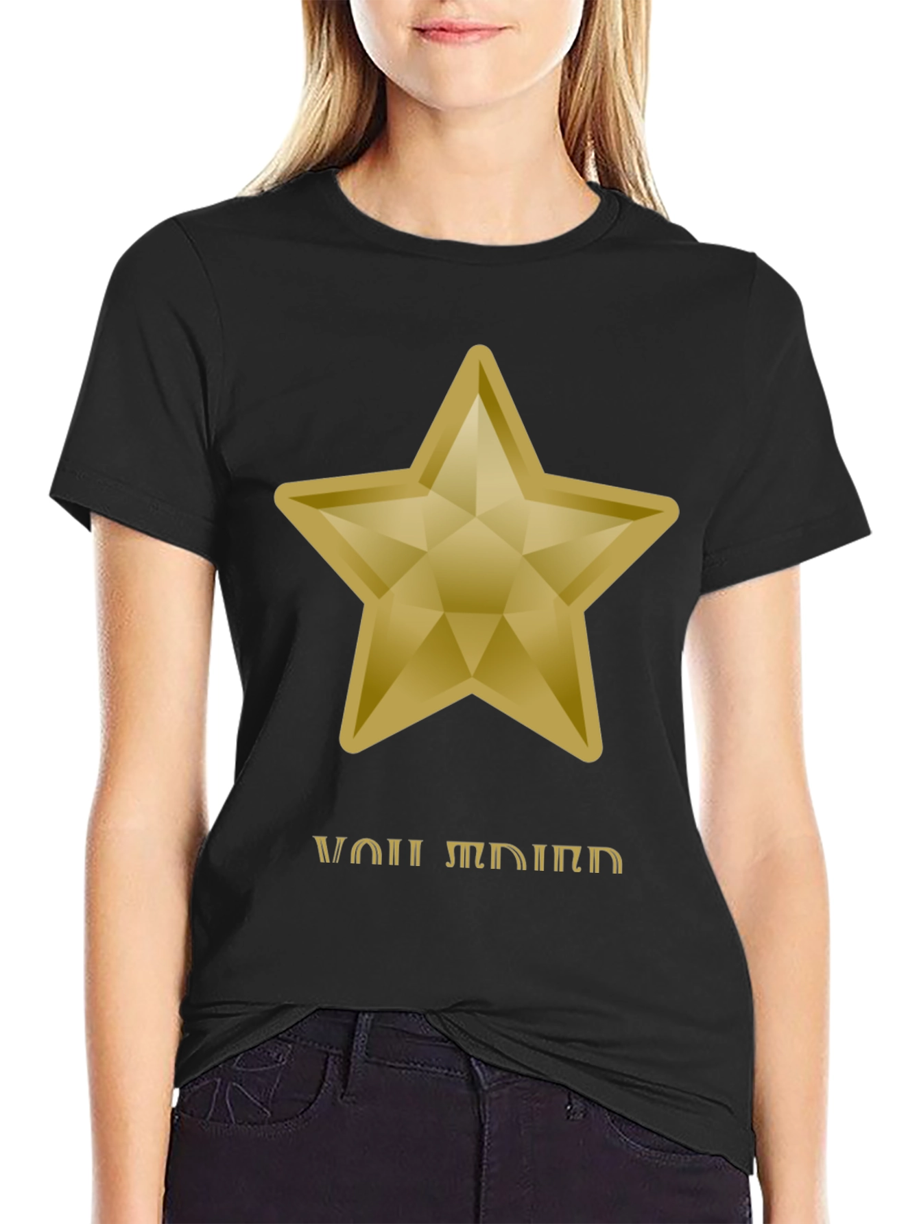 Gold Star Graphic Tee - You Shine Bright!