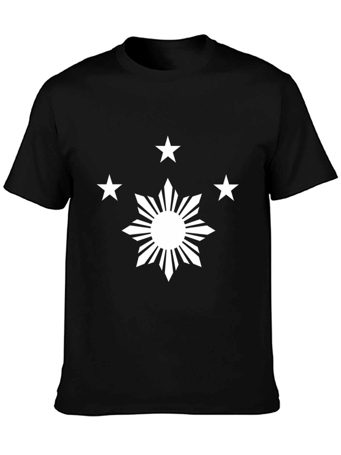 Philippine Sun & Stars Black Graphic Tee