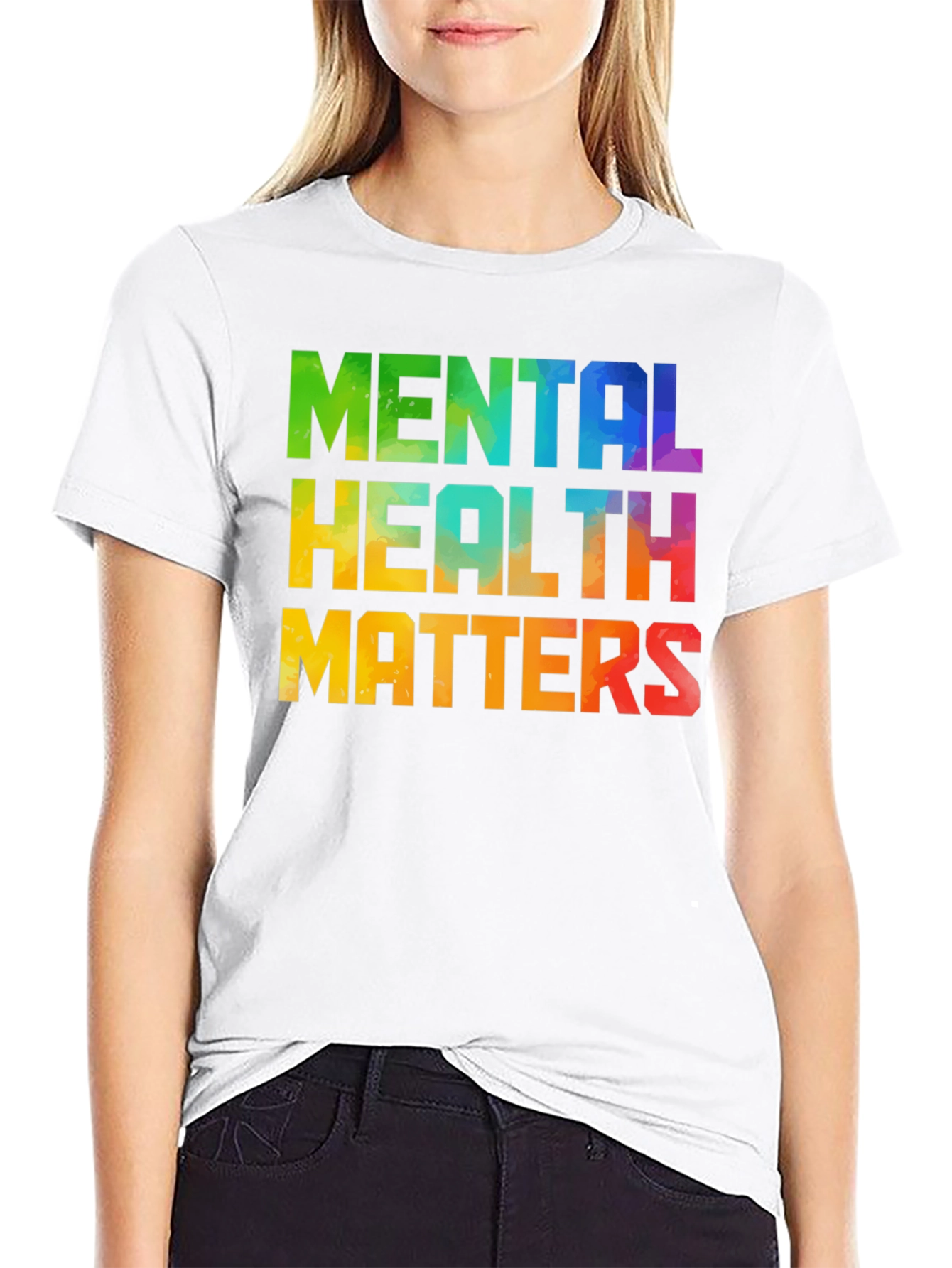 Mental Health Matters Graphic Tee - Black Cotton T-Shirt