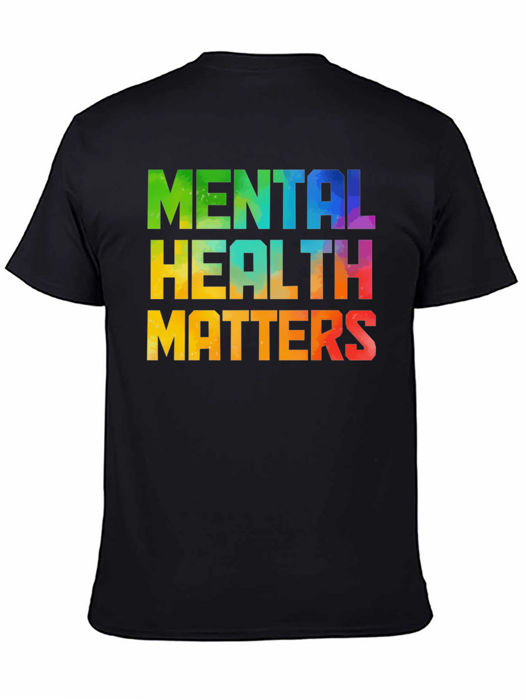 Mental Health Matters Graphic Tee - Black Cotton T-Shirt
