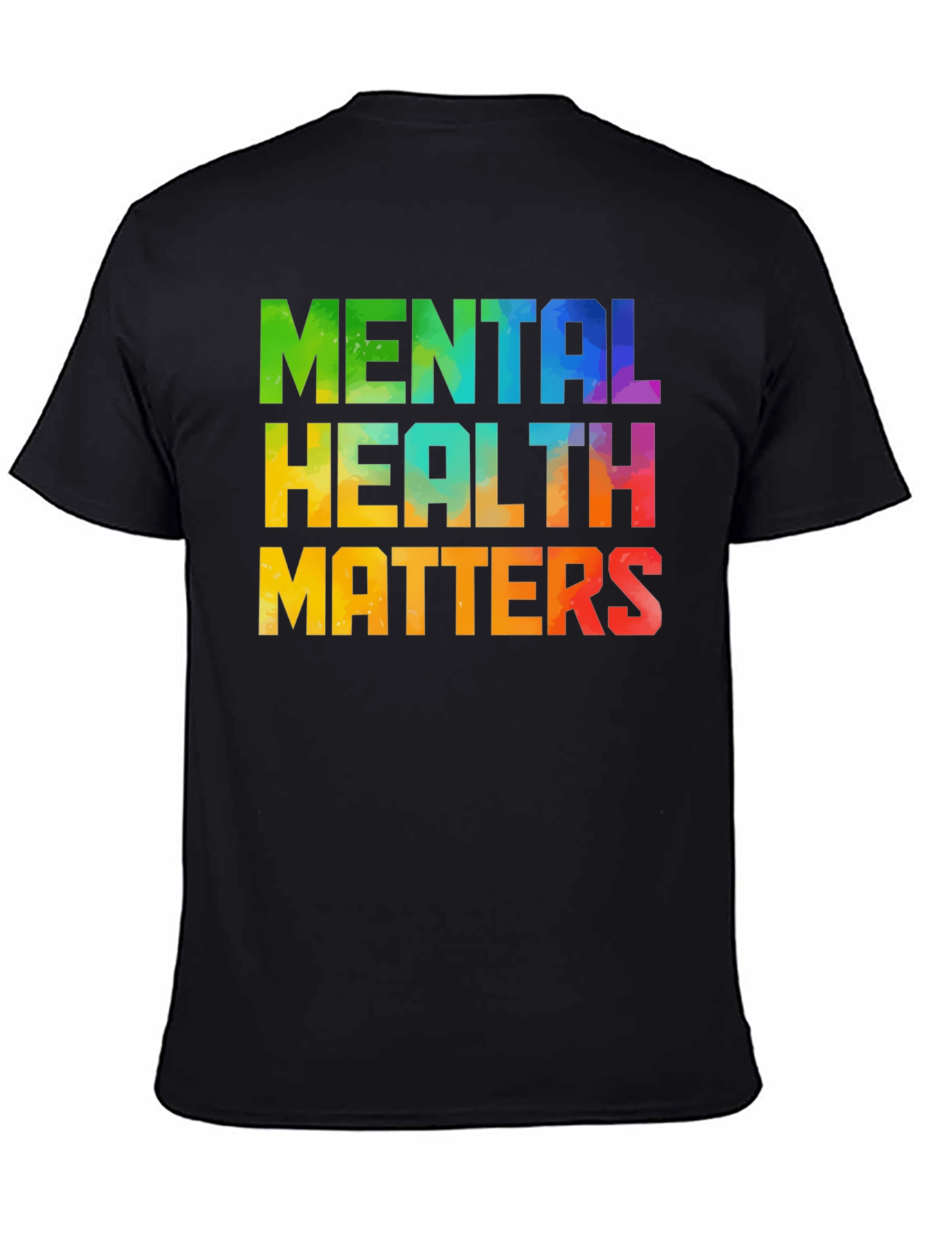 Mental Health Matters Graphic Tee - Black Cotton T-Shirt