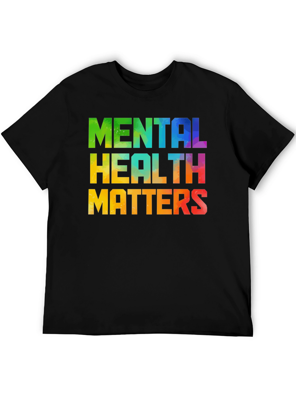 Mental Health Matters Graphic Tee - Black Cotton T-Shirt