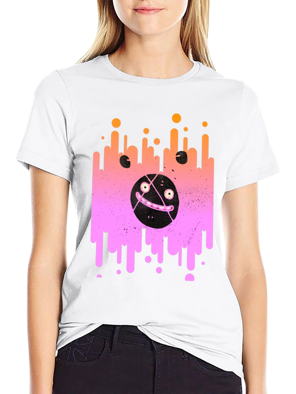 Abstract Graphic Print Crew Neck T-Shirt