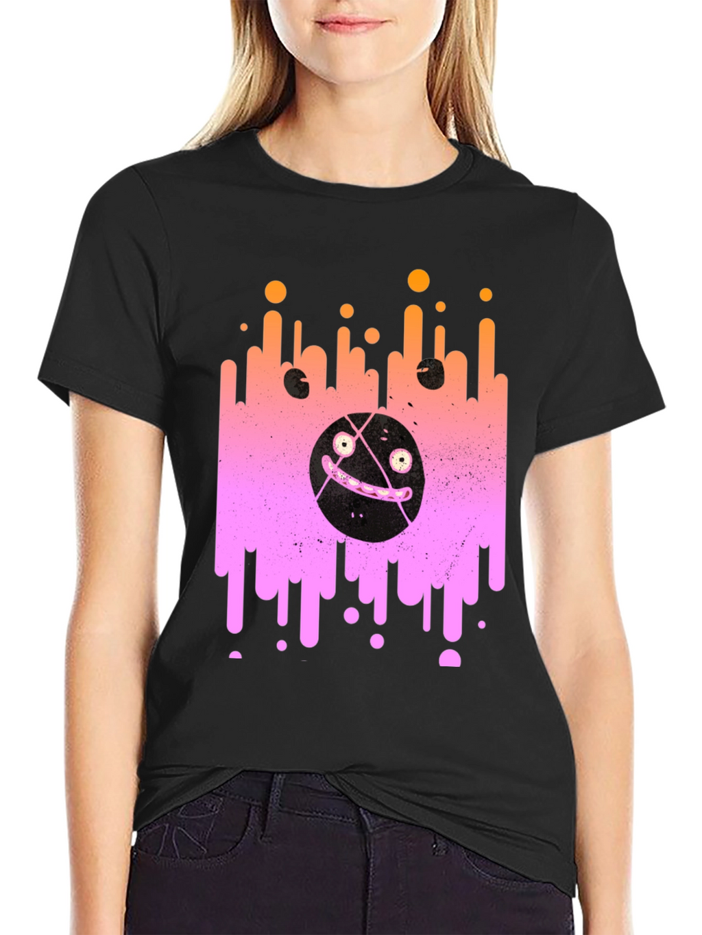Abstract Graphic Print Crew Neck T-Shirt