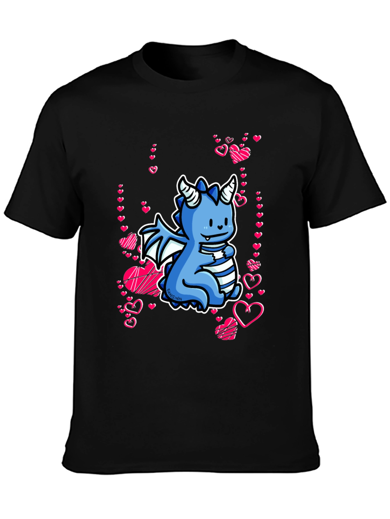 Cute Dragon Valentines Day Graphic Tee