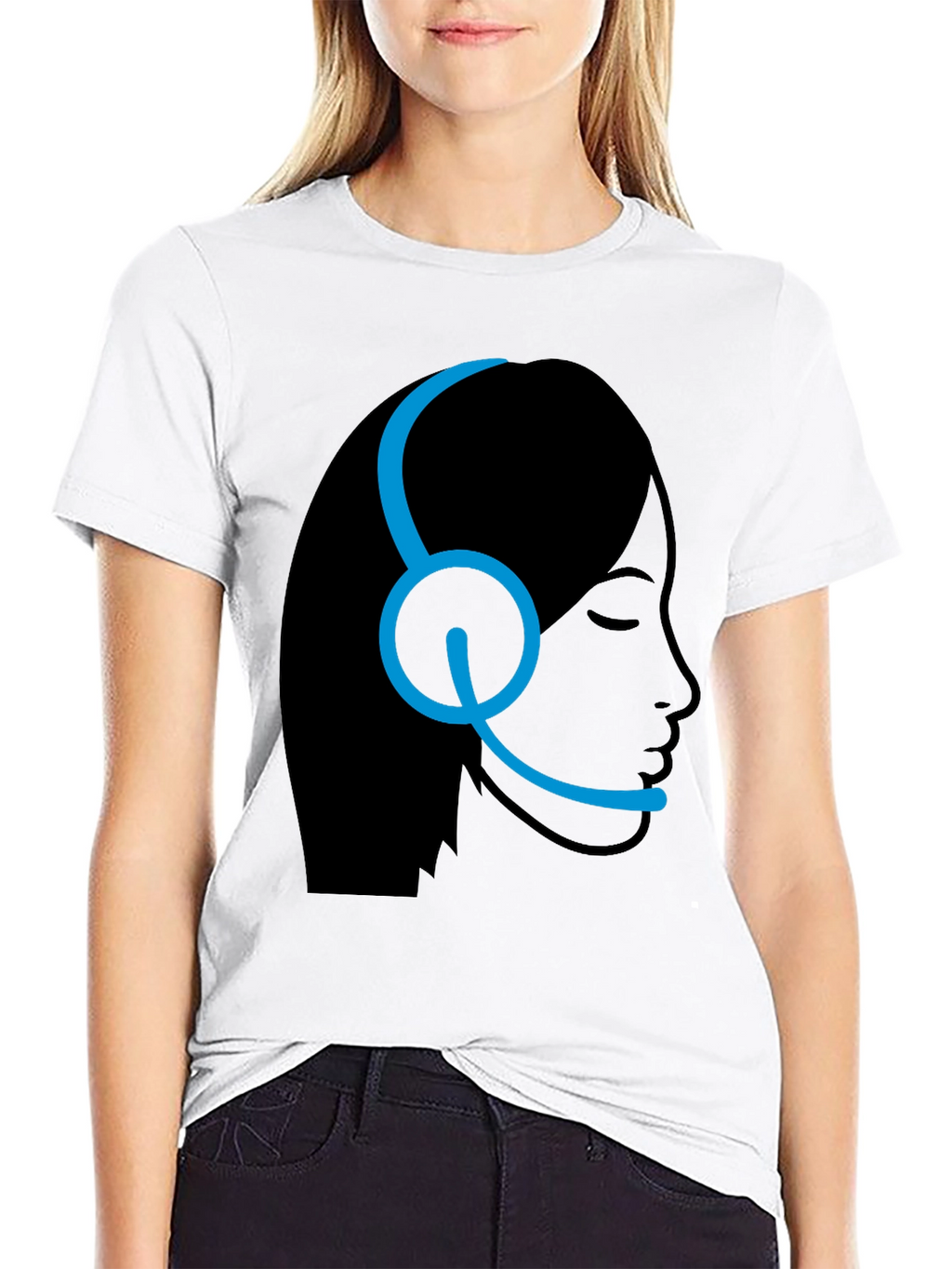 Customer Service Rep T-Shirt - Black Headset Design