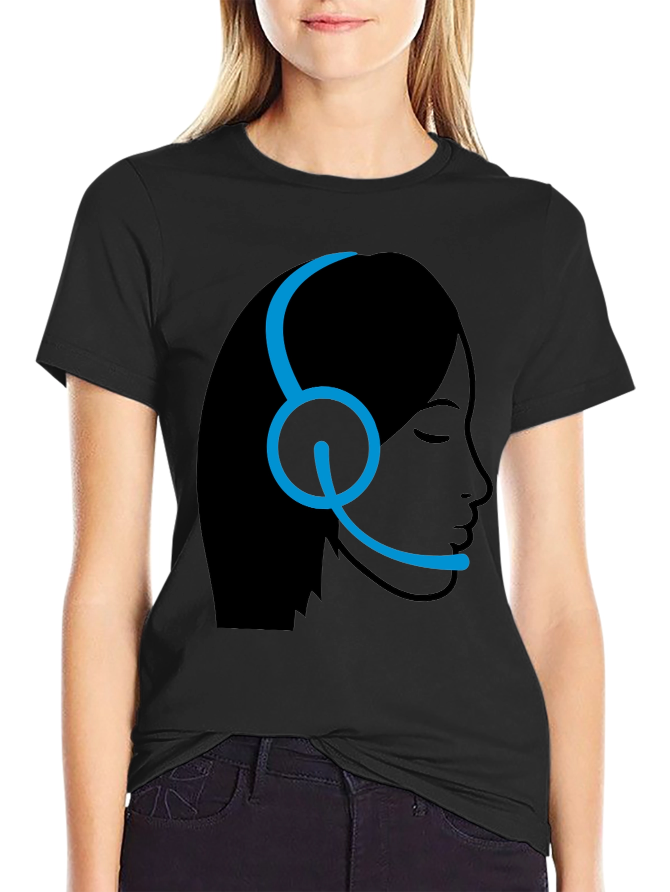 Customer Service Rep T-Shirt - Black Headset Design