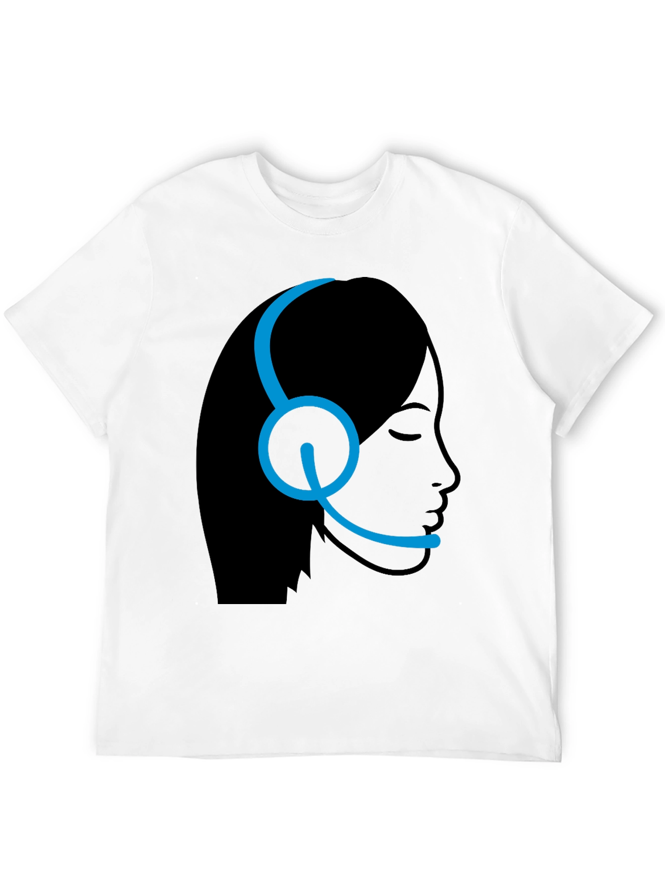 Customer Service Rep T-Shirt - Black Headset Design