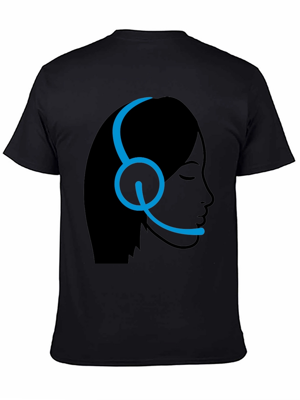 Customer Service Rep T-Shirt - Black Headset Design