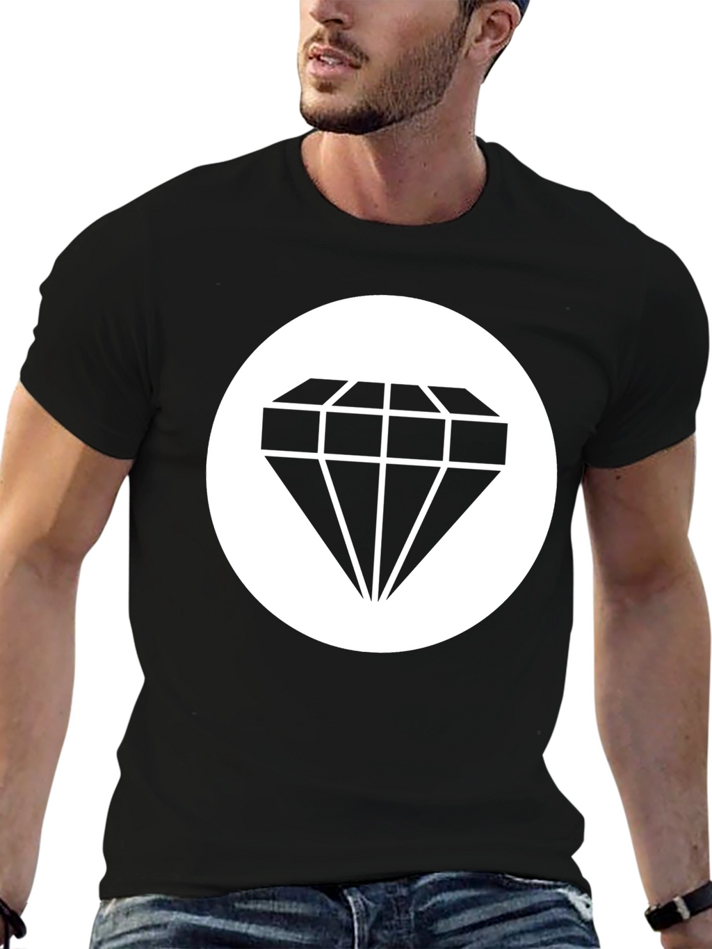 Diamond Graphic Black T-Shirt