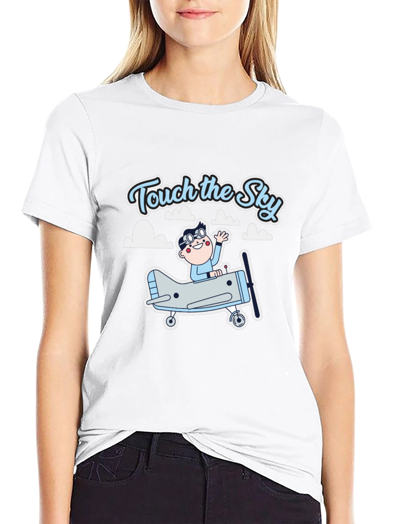 Touch the Sky T-Shirt - Airplane & Pilot Design