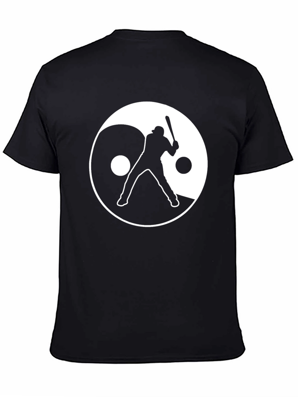 Yin Yang Baseball Graphic Tee - Black