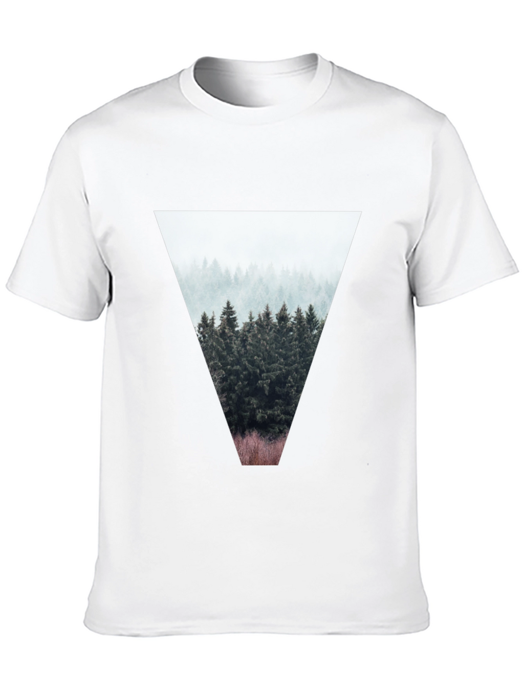 Nature Triangle Graphic T-Shirt - Black
