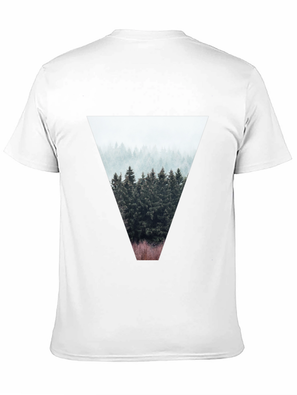 Nature Triangle Graphic T-Shirt - Black