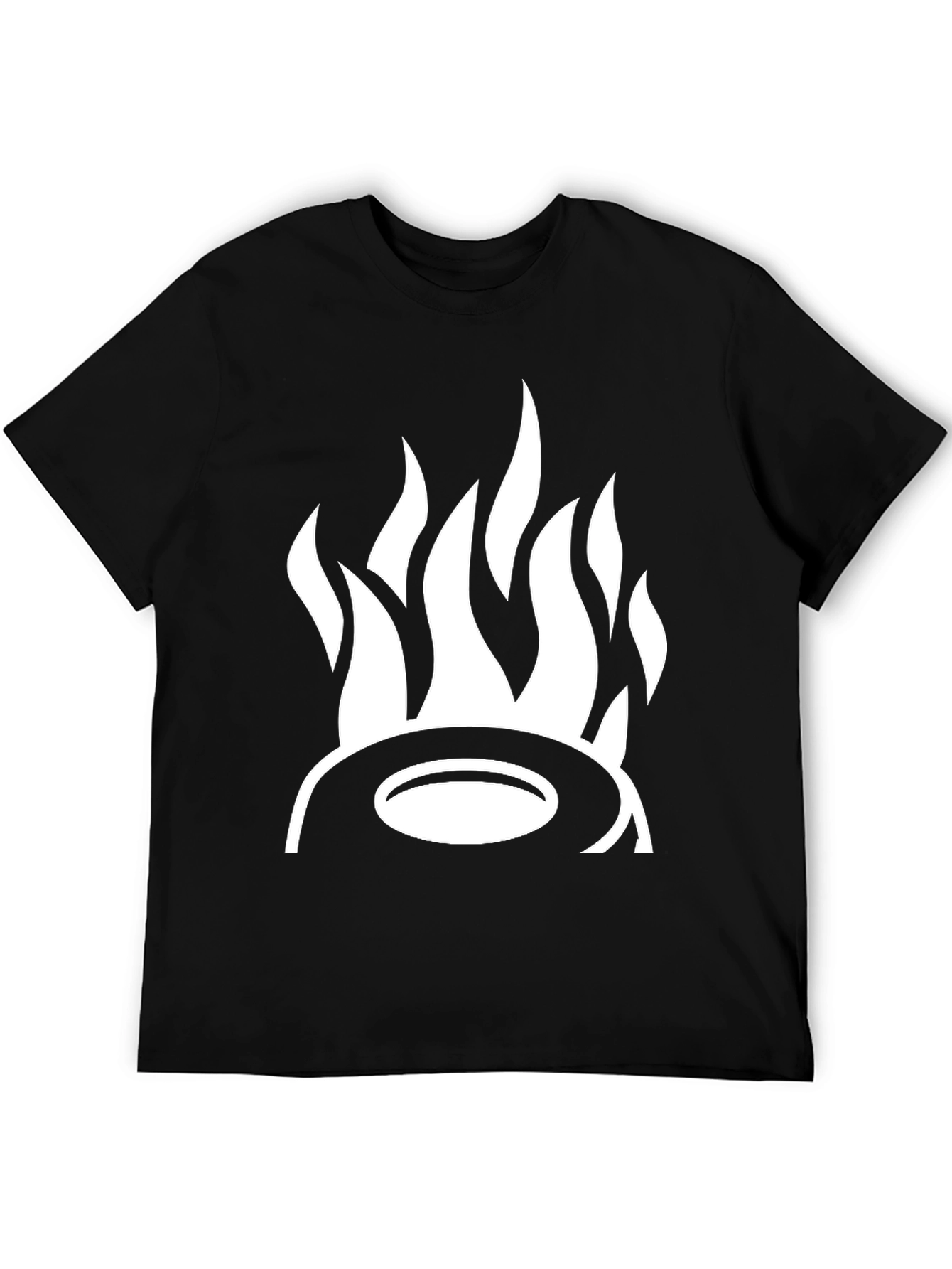 Flame Design Black T-Shirt